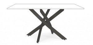 Base tavolo nero 160x90 cm in acciaio