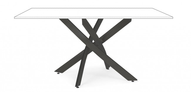 Base tavolo nero 160x90 cm in acciaio