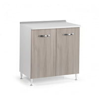 Base per cucina 2 ante olmo in legno nobilitato Cm 80x50xH 85