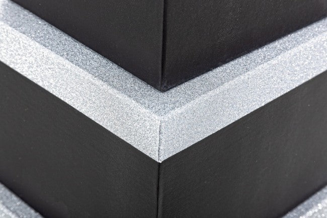 8x Set3 Scatola Glitter Nero