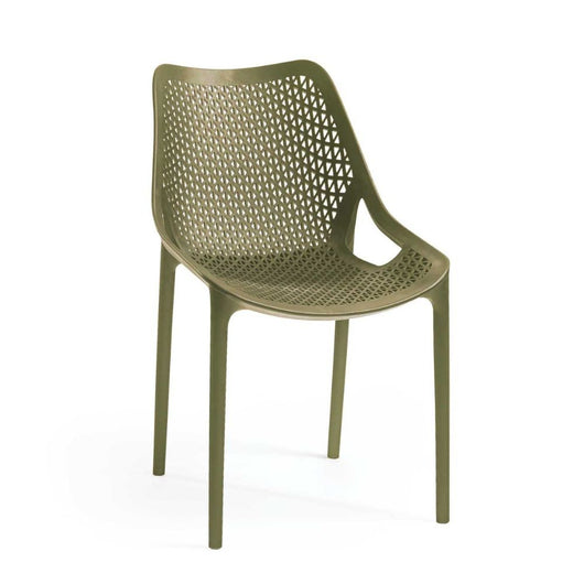 4X Sedia Bilros polipropilene verde oliva H82xL60xP50