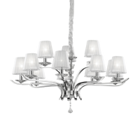 Lampadario a sospensione 12 luci bianco D 102 x H 58 cm