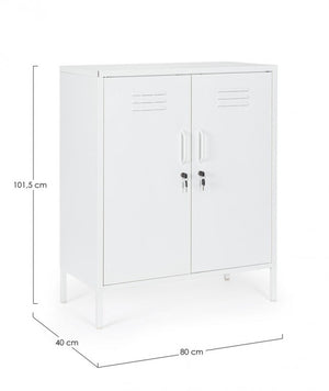 Credenza bianca 40x80x101,5h in acciaio
