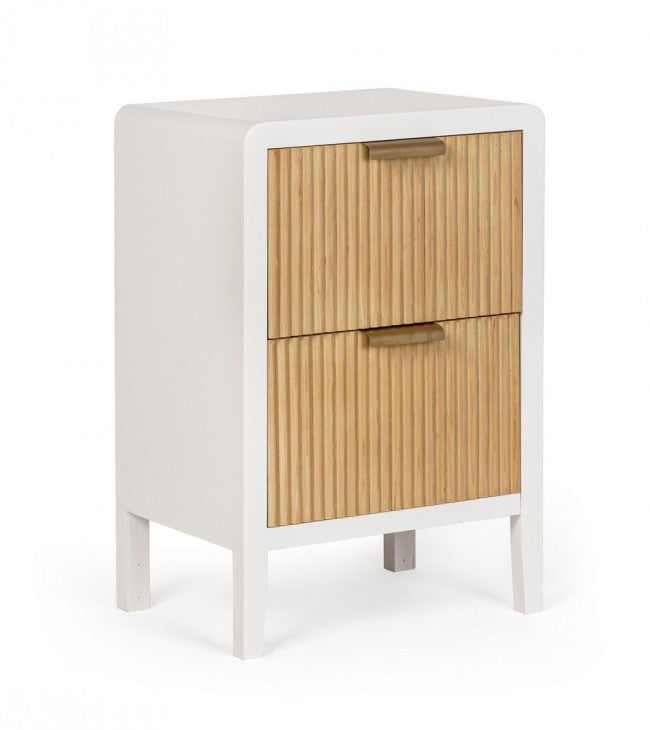 Cassettiera bianco-naturale 40x30x60
