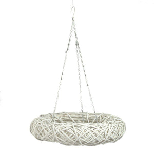 Coroncina pensile bianca cm60h12