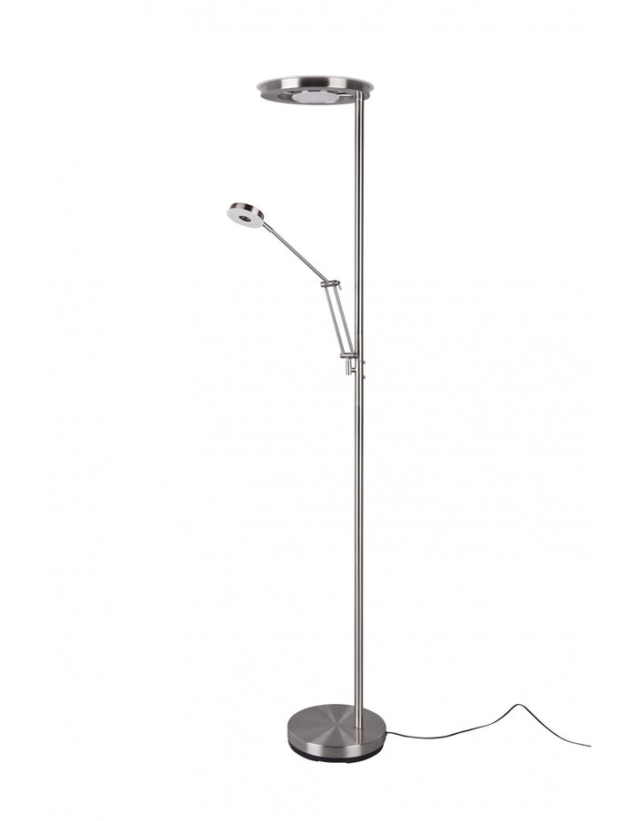 Piantana Led Dimmer con Spot da Lettura Barrie Nichel Trio Lighting