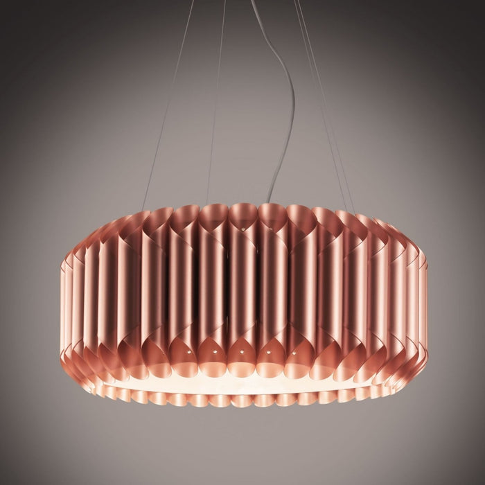 Sospensione 3 Luci Copper Metallo Cromato cm. 60 x 31h
