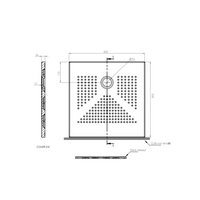 Piatto doccia quadrato 80x80 ceramica slim
