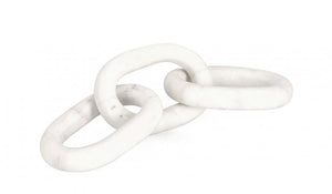 2x Decorazione Kandy catena 36,25x10x10h marmo bianco