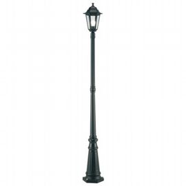 Lampada da terra in alluminio pressofuso con diffusori in vetro trasparente, altezza max 200mm, potenza massima 100W nero