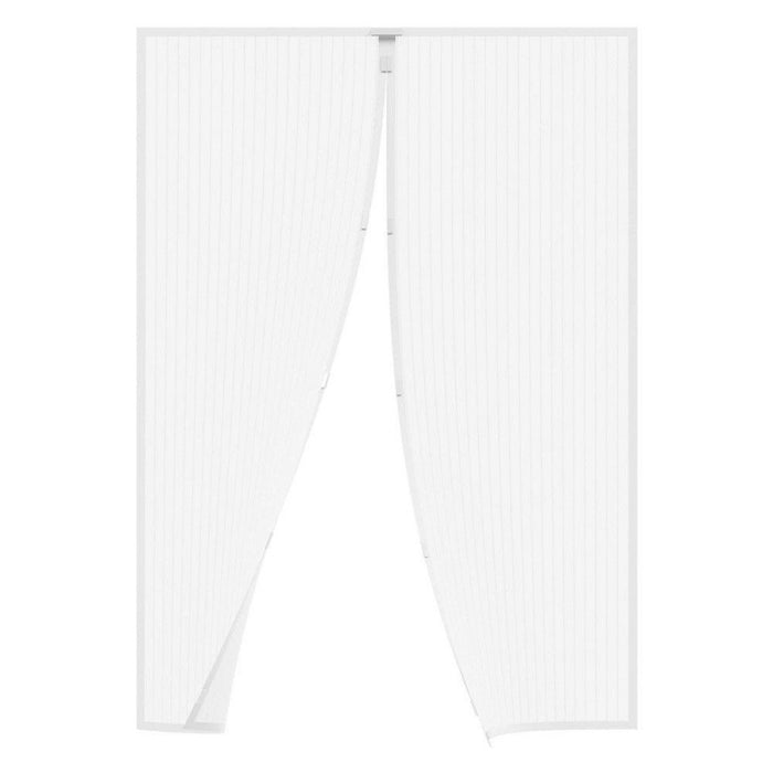 Zanzariera per porte magnetica a tenda riducibile Bianca 100x220 cm