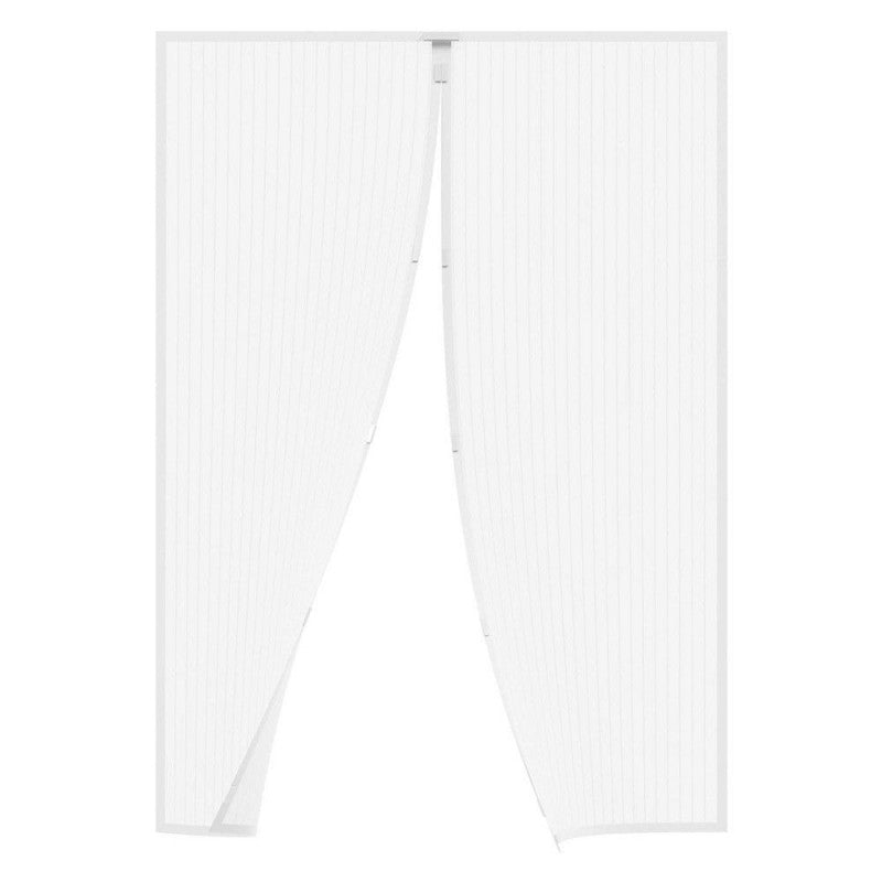 Zanzariera per porte magnetica a tenda riducibile Bianca 100x220 cm