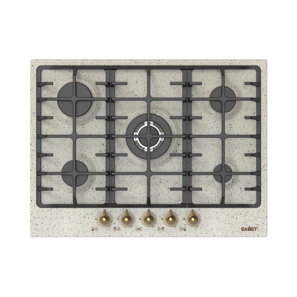 Samet piano cottura 5 fuochi da 70 cm avena Menelao H3.5xL70xP51