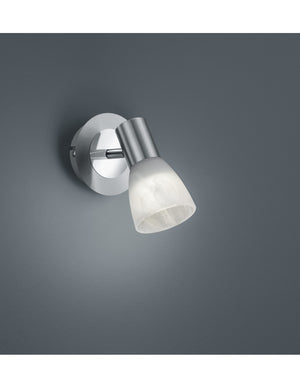 Faretto Spot Orientabile Levisto Nichel con Paralume Vetro Trio Lighting