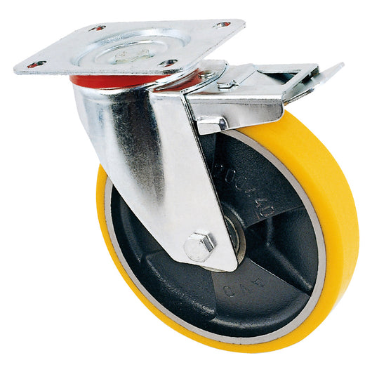 Ruota per carrelli 125x25 mm con freno