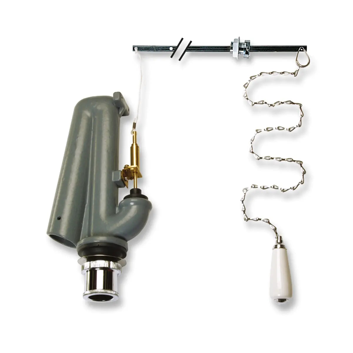 Meccanismo di scarico cassetta alta catenella