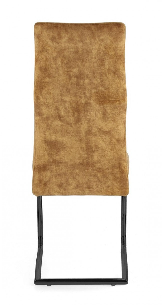 4x Sedia Thelma Velluto Giallo