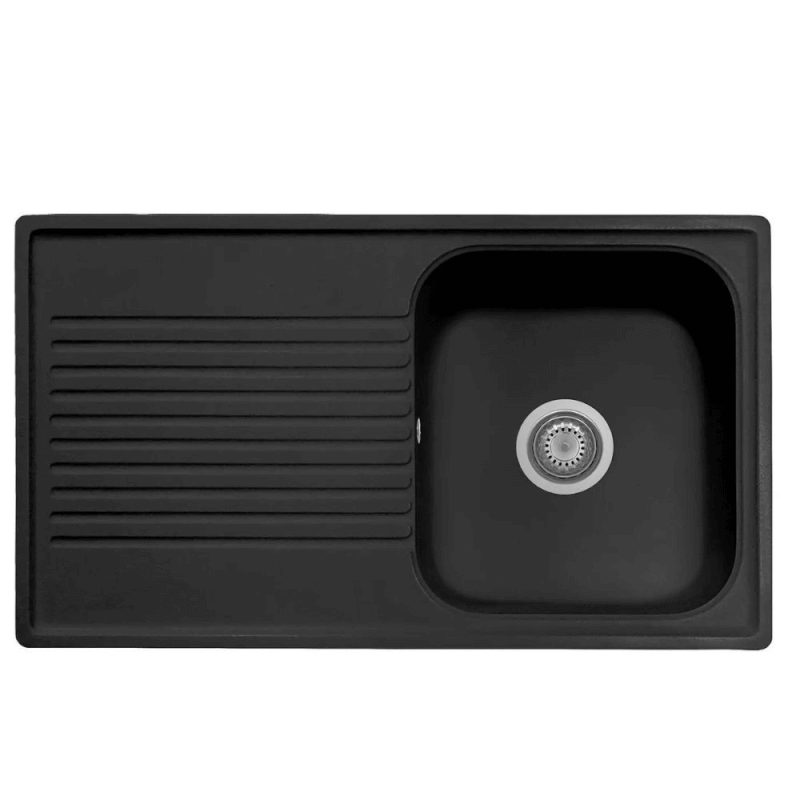 Samet Lavello 86x50 Granitovero861vnep reversibile 1 vasca gocciolatoio  nero