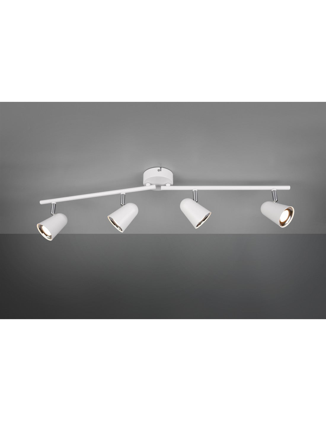 Faretto Toulouse Bianco 4 Spot Led L78 cm Trio Lighting