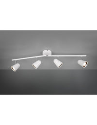Faretto Toulouse Bianco 4 Spot Led L78 cm Trio Lighting