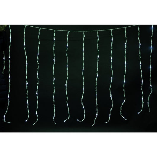 Tenda 144 LED Bianco Caldo effetto pioggia 300x 90 cm