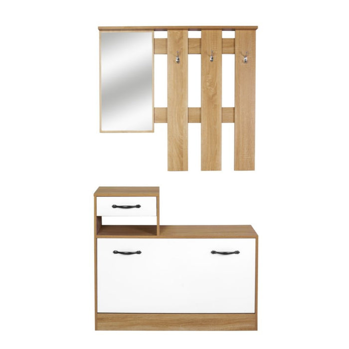 Mobile ingresso bianco lucido 100x180x25 cm