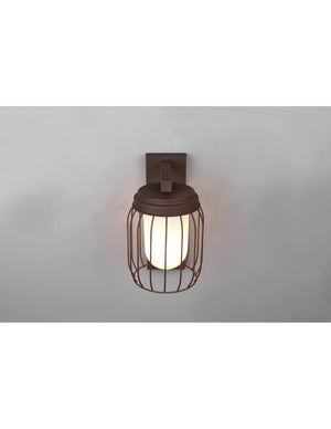 Lampada Parete Gabbia Ruggine 1xE27 Tuela IP44 Trio Lighting