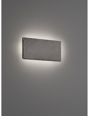 Applique Led Dimmerabile Rettangolare Retroilluminazione Raven Ardesia Nero L25 cm Trio Lighting