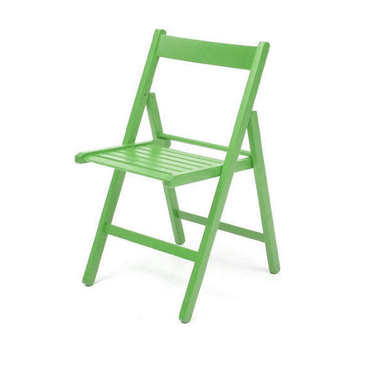 4X Sedia pieghevole in faggio di alta qualita colore verde 43x48xh.79 cm EFFEZ