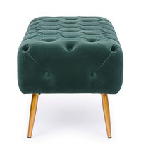 Panca Giacinta effetto velluto verde 103x46x40h cm