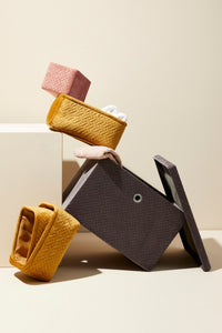 4x Scatola pieghevole grigia 40x30x25h