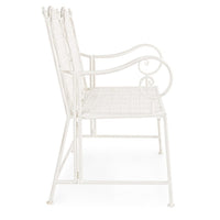Panca pieghevole due posti in acciaio Bianca EMILY 115x60x h92 cm