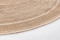 2x Tappeto naturale bianco D.180 cm