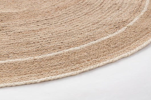 2x Tappeto naturale bianco D.180 cm