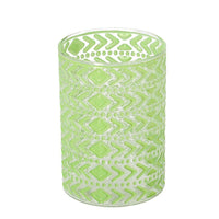 Portacandele vetro verde tondo 1p cmø11,5h16,5