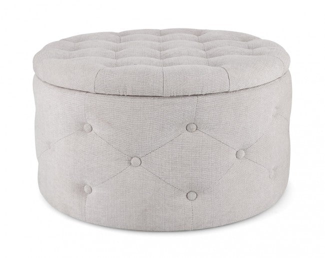 Pouf grigio D.70 x 40 h in tessuto