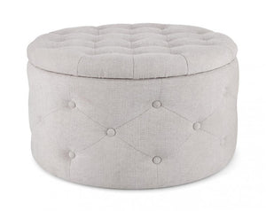 Pouf grigio D.70 x 40 h in tessuto