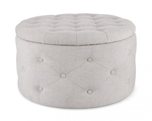 Pouf grigio D.70 x 40 h in tessuto