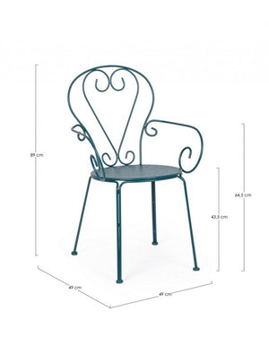4x Sedia C-BR Etienne Ocean 49x49x89h