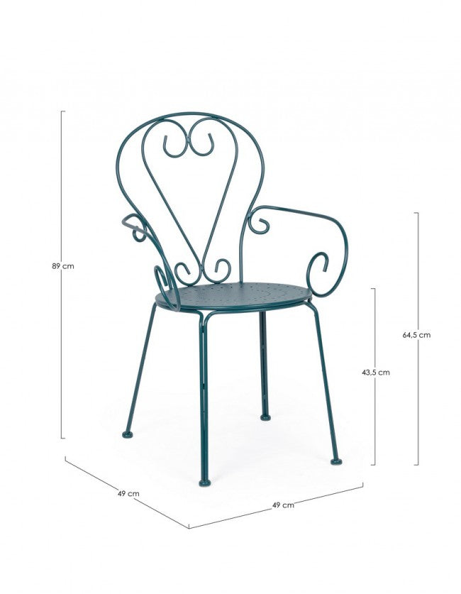 4x Sedia C-BR Etienne Ocean 49x49x89h