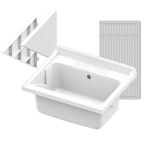 Vasca Lavatoio Lavanderia in Resina Basis 60x50x26cm