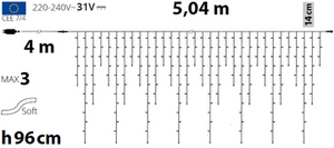 Ice Light 270 MiniLED MultiFLASH 504xH96cm