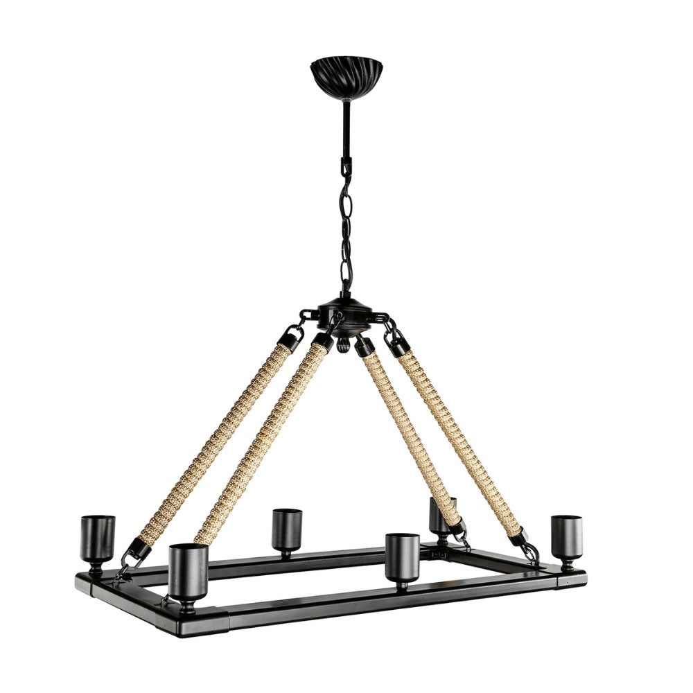 Lampada da soffitto Bohem ASZ0866 con 6 portalampade H70xL62xP31