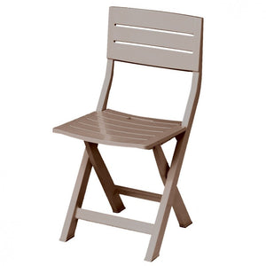 Poltrona resina antiurto pieghevole tortora