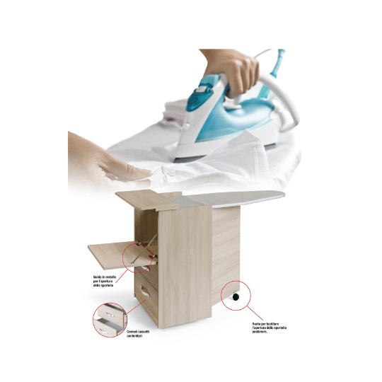 Mobile sitro con 2 cassetti colore Fango H89x57x44cm