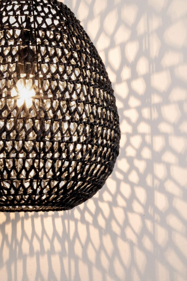 Lampadario Zambia nero D.38x42h in metallo
