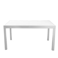 Tavolo alluminio bianco allungabile cm150/210x90h73
