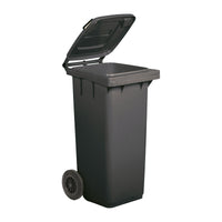 Pattumiera 120 lt grigia con ruote 48x55xh93