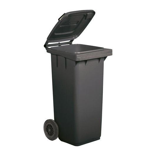 Pattumiera 120 lt grigia con ruote 48x55xh93