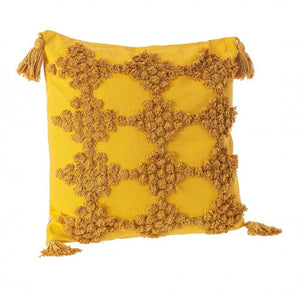 4x Cuscino ocre 45x45 in tessuto